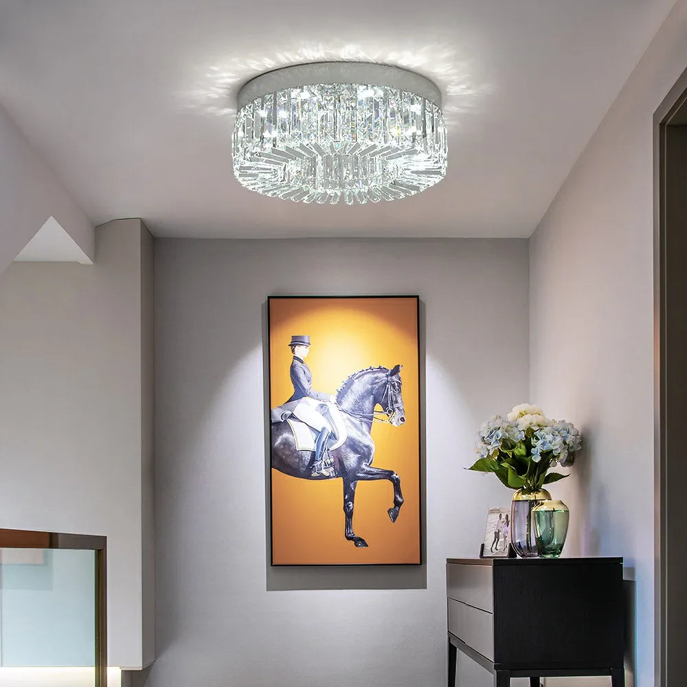 Plafonnier Cristal Inox — Ø50 cm, LED 15 W