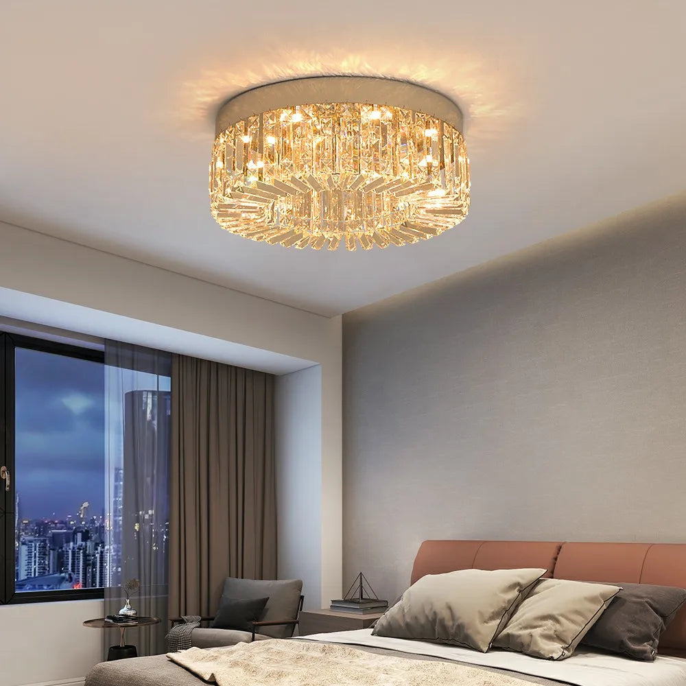 Plafonnier Cristal Inox — Ø50 cm, LED 15 W