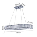 Lustre LED Cristal Oblong — L70 cm